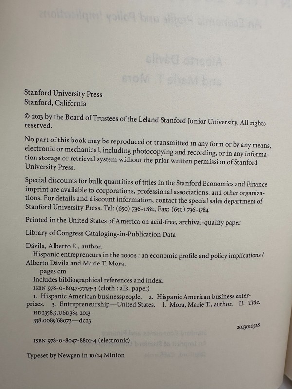 Hispanic Entrepreneurs in the 2000s Economic Profile Policy Stanford HC gallery