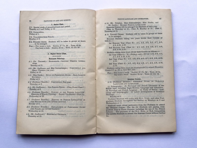 University College London (UCL) 1938-1939 Catalogue Arts and Sciences gallery
