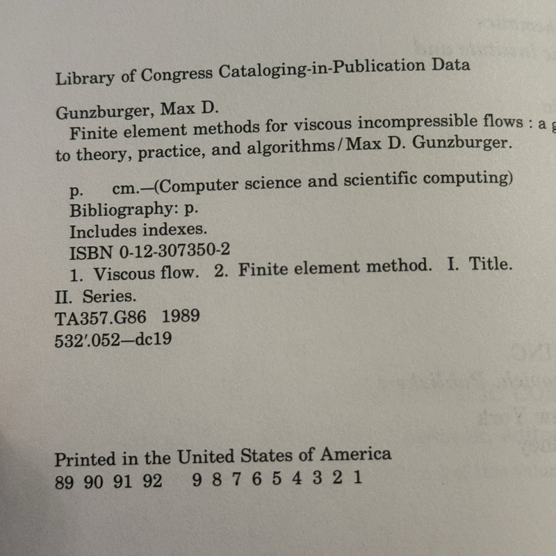 Finite Element Methods for Viscous Incompressible Flows Max D. Gunzburger 1989 gallery