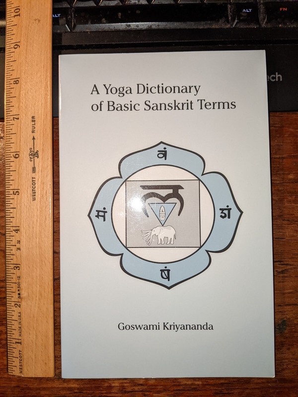 A Yoga Dictionary of Basic Sanskrit Terms NEW Goswami Kriyananda, rare pbk book