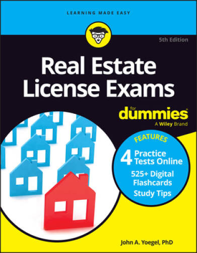 Real Estate License Exams For Dummies: Book 4 Practice Exams 525 Flas – GOOD