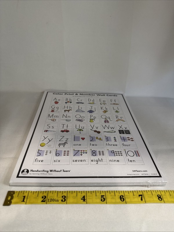 Color Print And Number Wall Cards, 36 Illustrated Color Cards 8 1/2” - X - 11” gallery