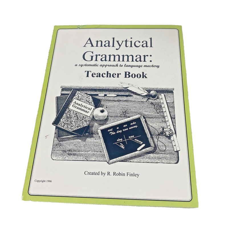 Analytical Grammar Teacher Book R Robin Finley Language Arts Softcover 1996 ELA