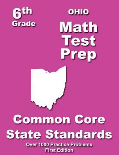 Ohio 6th Grade Math Test Prep, Paperback by Teachers’ Treasures (COR), Like N…