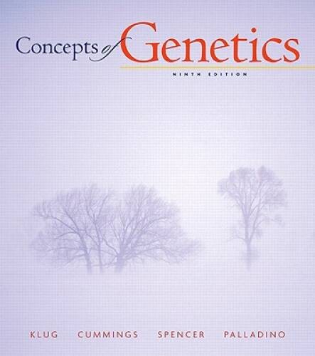 Concepts of Genetics (9th Edition) – Hardcover By Klug, William S – VERY GOOD
