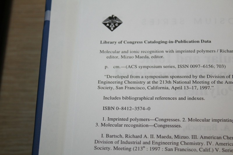 ACS Symposium Ser.: Molecular and Ionic Recognition with Imprinted Polymers... gallery