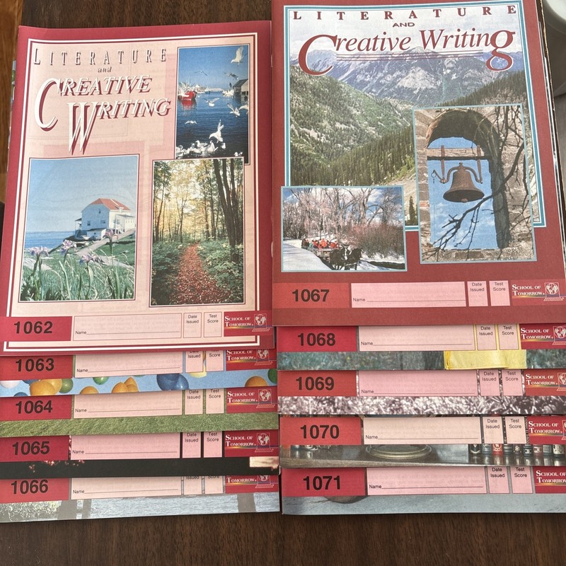 School of Tomorrow Ace Literature Creative Writing PACEs 1062-1072 Lot of 11