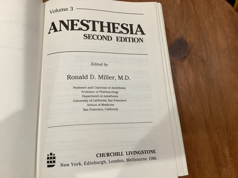 Anesthesia Ronald D. Miller. Second Edition Volume 3 gallery
