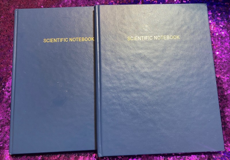 2x BookFactory Blue Scientific Notebook 84 Pages Each Hard Cover Blue Lab Notebo gallery