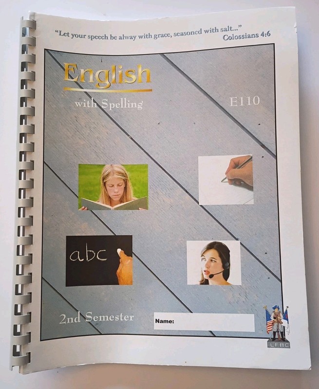 Landmark’s Freedom Baptist Curriculum English With Spelling E110 2nd Semester