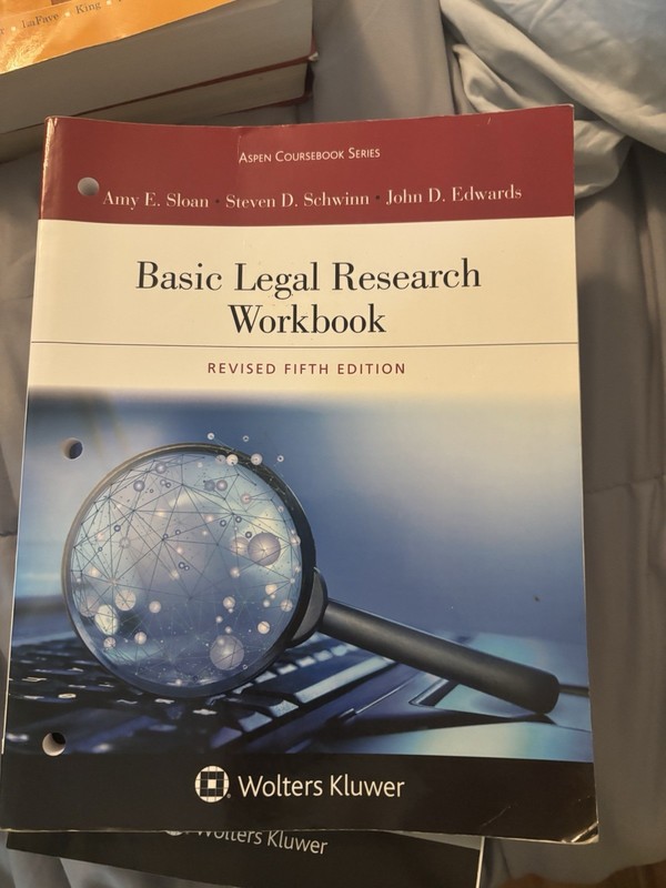 Aspen Coursebook Ser.: Basic Legal Research Workbook
