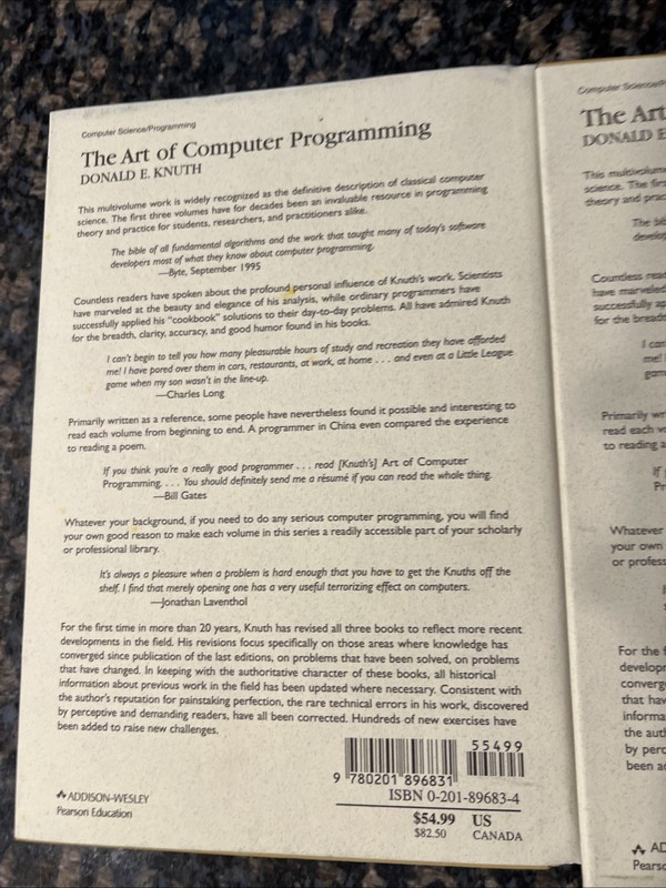 The Art of Computer Programming Volumes 1-3 By Donald E. Knuth gallery