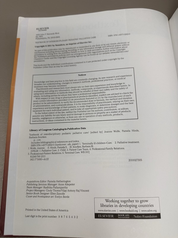 Textbook of Interdisciplinary Pediatric Palliative Care Elsevier Saunders gallery