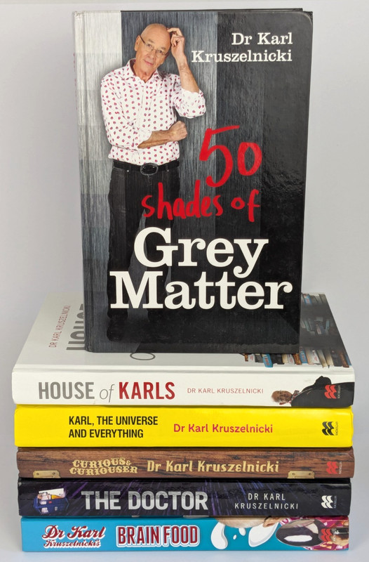 Dr Karl (Hardcover) x 6 Brain Food / House of Karls / Doctor / Curios & Curioser