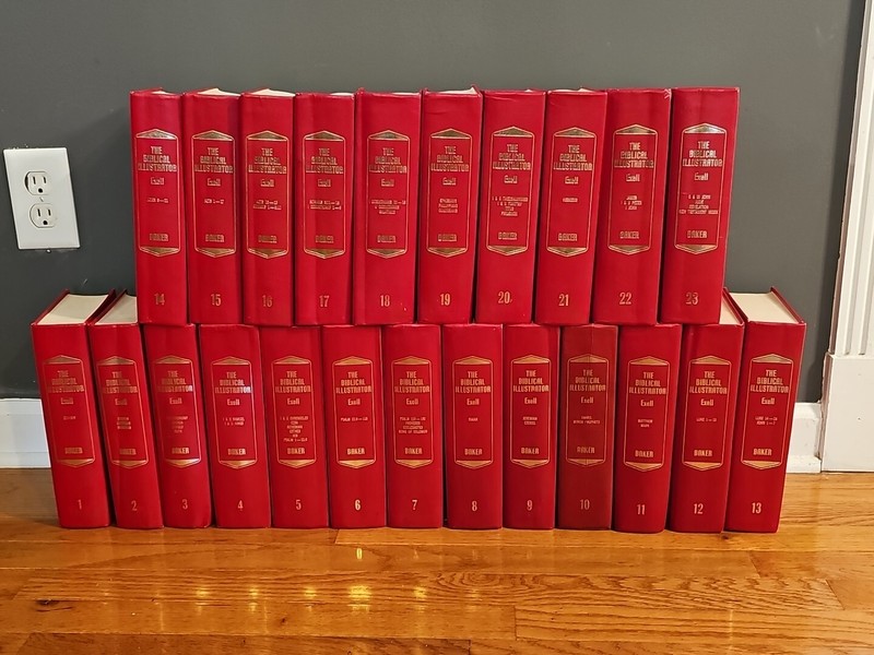 The Biblical Illustrator Joseph Exell Complete Set 23 Volumes Red Hardcover VTG