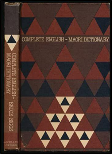 Complete English-Maori Dictionary by Biggs, Bruce