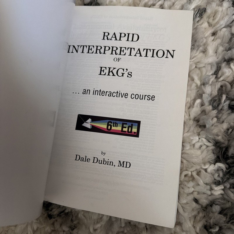 Rapid Interpretation of EKG's 6th Ed. by Dale Dubin - VERY GOOD gallery