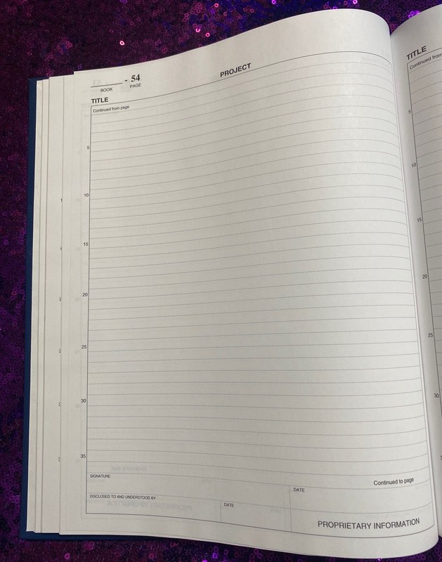 2x BookFactory Blue Scientific Notebook 84 Pages Each Hard Cover Blue Lab Notebo gallery