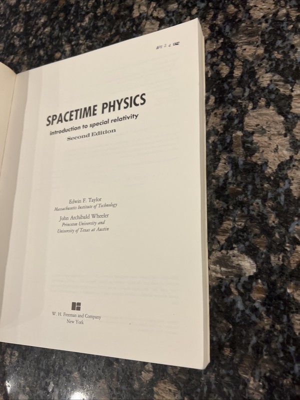 Spacetime Physics Introduction To Special Relativity 2nd Edition Edwin F. Taylor gallery