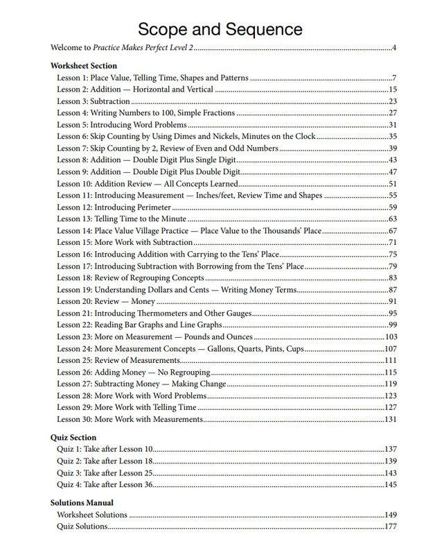 New Master Books PRACTICE MAKES PERFECT Level 2 Math Lessons Living Education gallery
