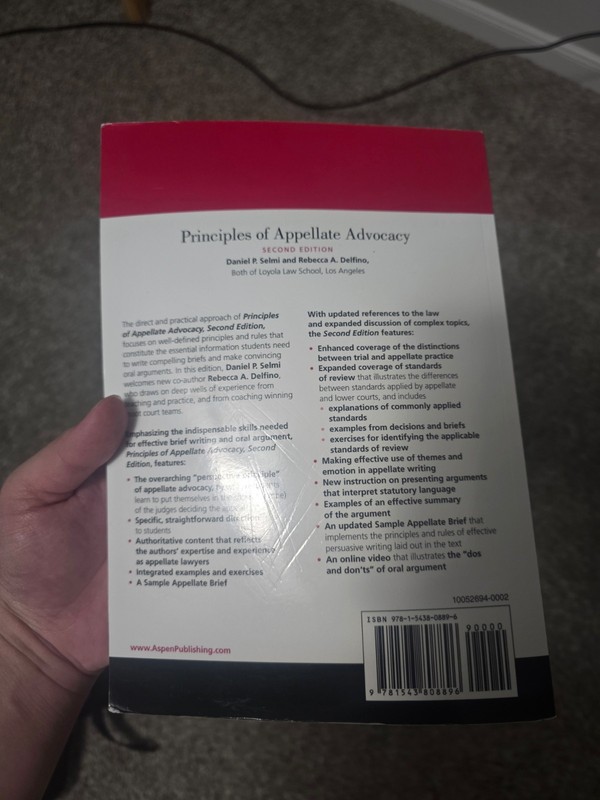 Aspen Coursebook Ser.: Principles of Appellate Advocacy Second Edition gallery