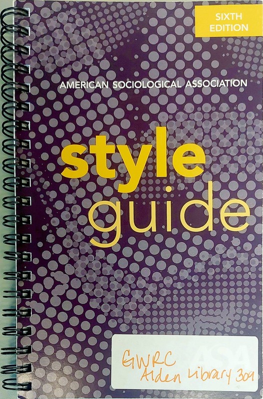 American Sociological Association Style Guide Sixth Edition [2019, Spiral]