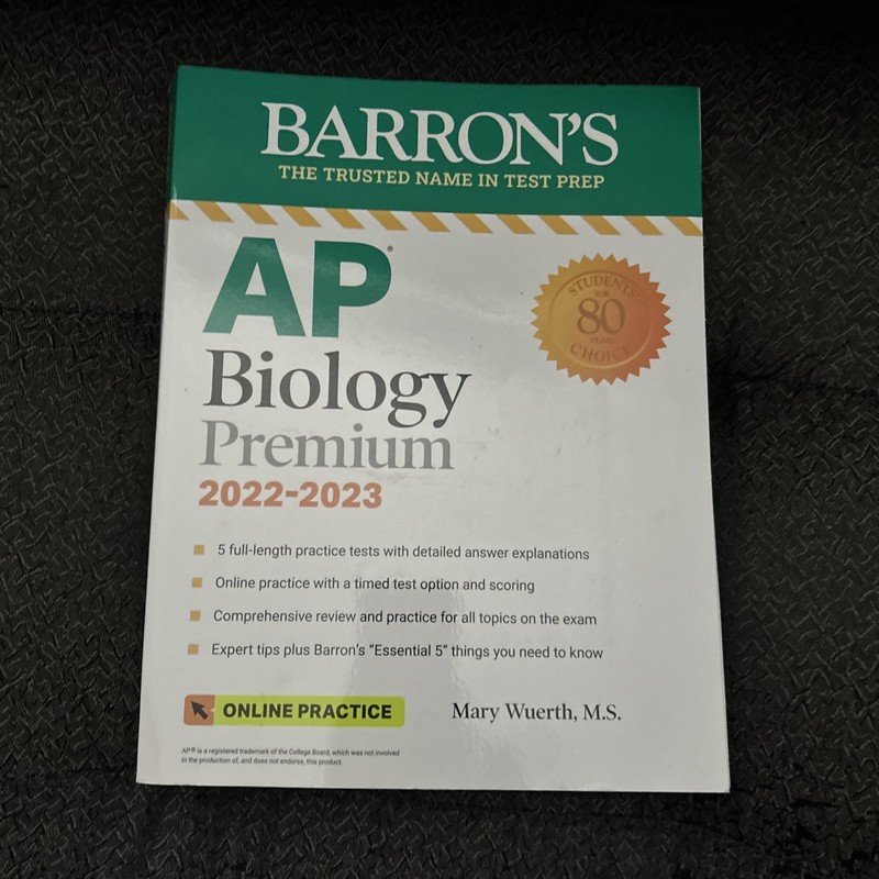 Brand New Barron’s AP Biology Premium 2022-2023