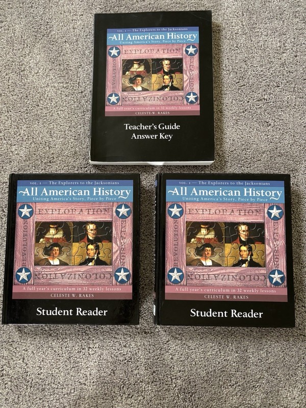 All American History Student Reader Volume I & Volume 2 Books Teacher’s Guide