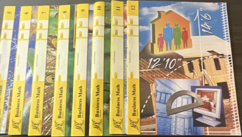 ACE School of Tomorrow Business Math Workbook 5 thru 12