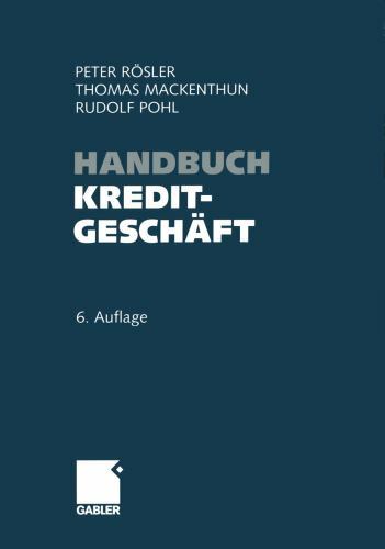 Handbuch Kreditgeschäft, Paperback by Rösler, Peter; Mackenthun, Thomas; Pohl…