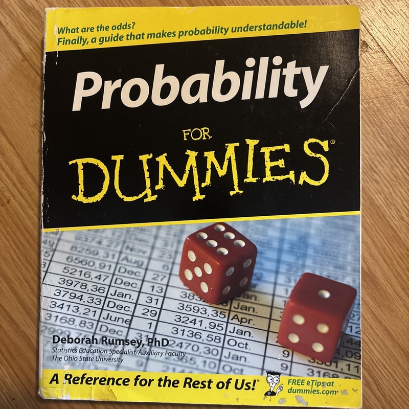Probability for Dummies by Deborah J. Rumsey (2006, Trade Paperback)