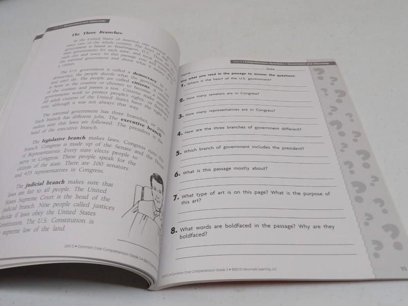 NEW - Newmark Learning Grade 3 Common Core Comprehension Aid gallery