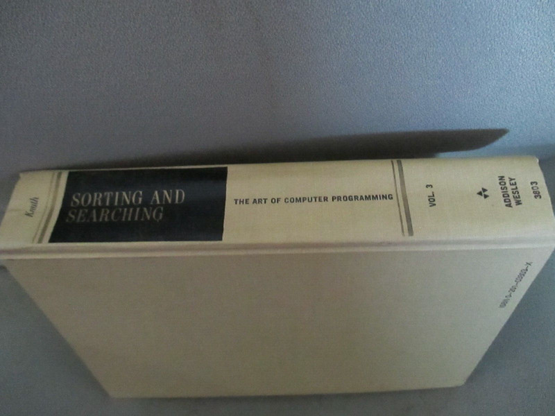 SORTING AND SEARCHING VOL 3 III THE ART OF COMPUTER PROGRAMMING KNUTH HB 1973