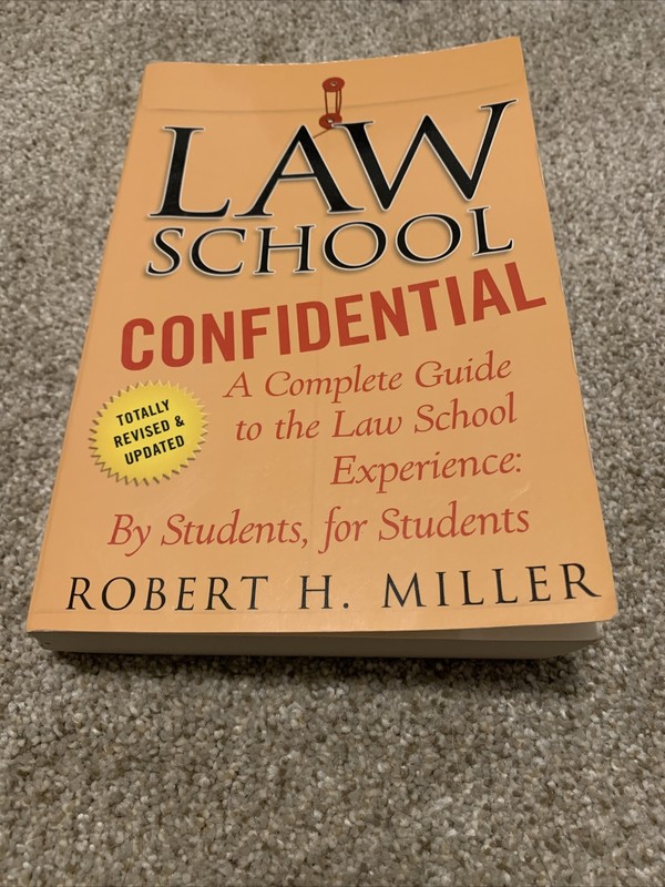 Law School Confidential By Students for Students Robert H Miller Paperback