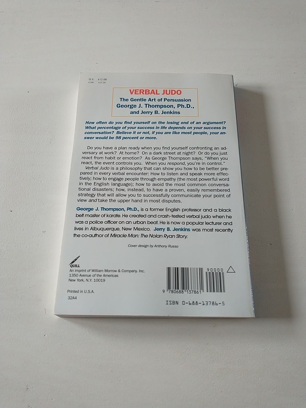 Verbal Judo : The Gentle Art of Persuasion by George J. Thompson (1994, Trade... gallery