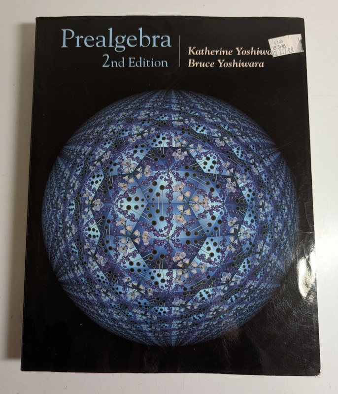 Pre-Algebra 2nd Edition Textbook Katherine Bruce Yoshiwara Thompson (NO DISC)