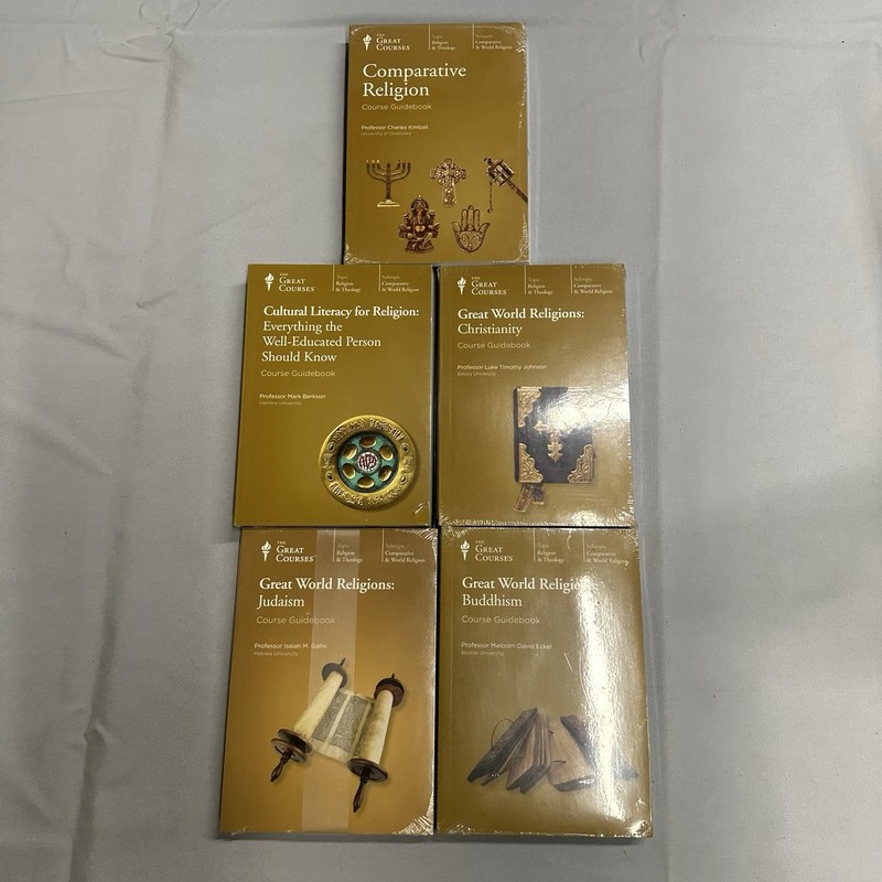 Great Courses Religion DVD & Book Lot 5 Christianity Judaism Buddhism NEW