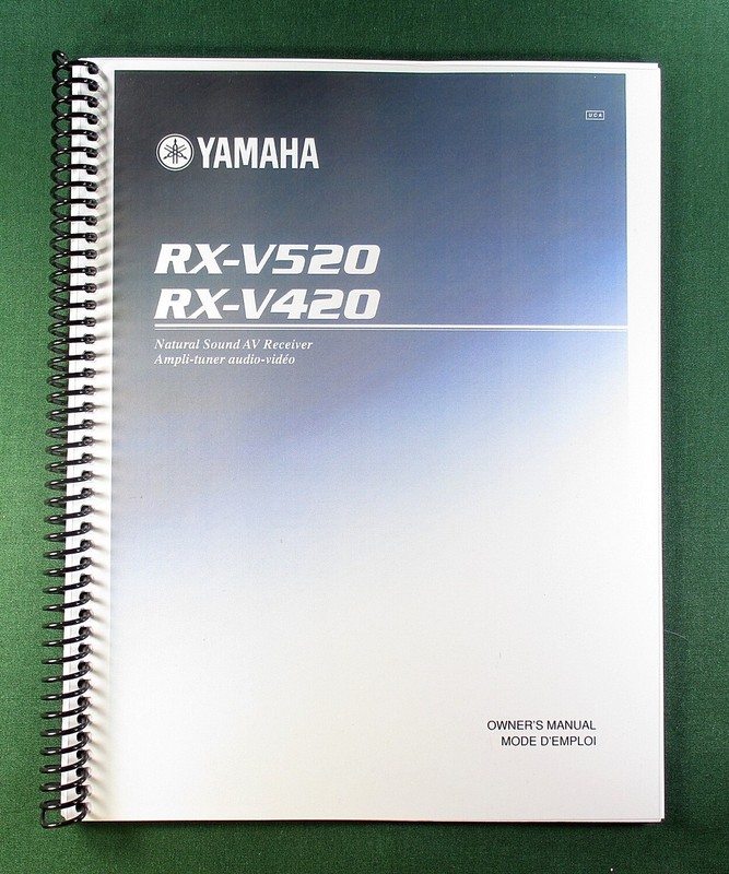 Yamaha RX-V520 / RX-V420 Instruction Manual: 69 Pages & Protective Covers!