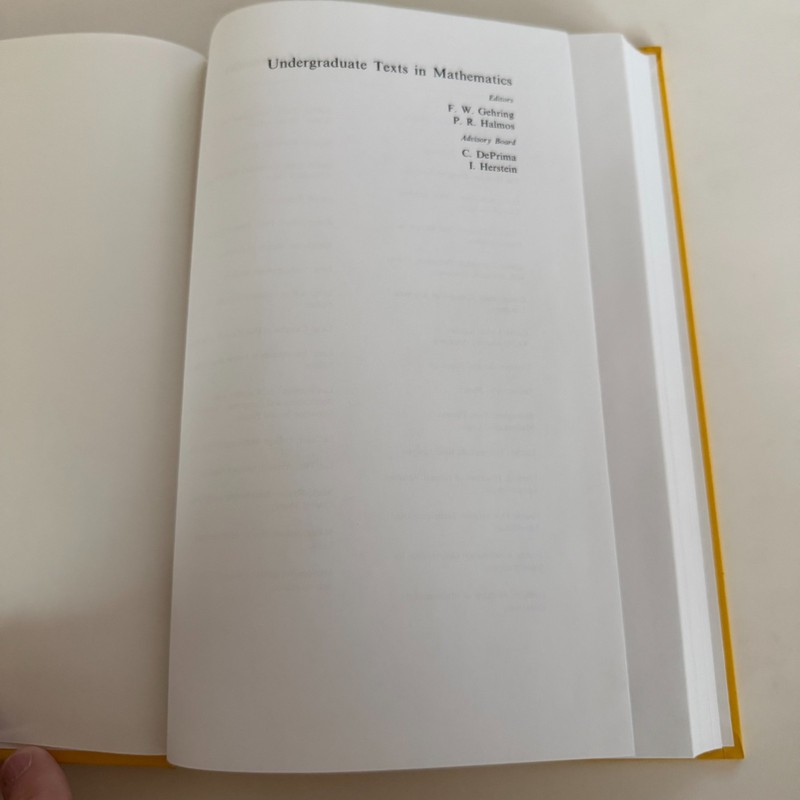 Linear Algebra Undergraduate Texts in Mathematics Hardcover 1987 Serge Lang gallery