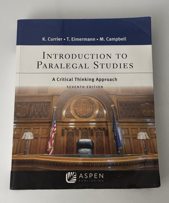 Aspen Paralegal Ser.: Introduction to Paralegal Studies Seventh Edition Textbook