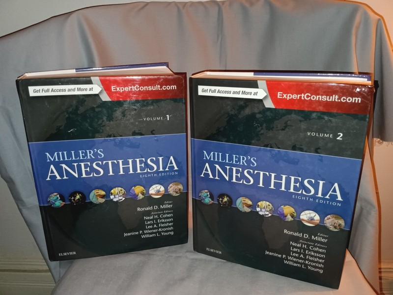 Miller’s Anesthesia, 2-Volume Set, 8e – Hardcover – GOOD