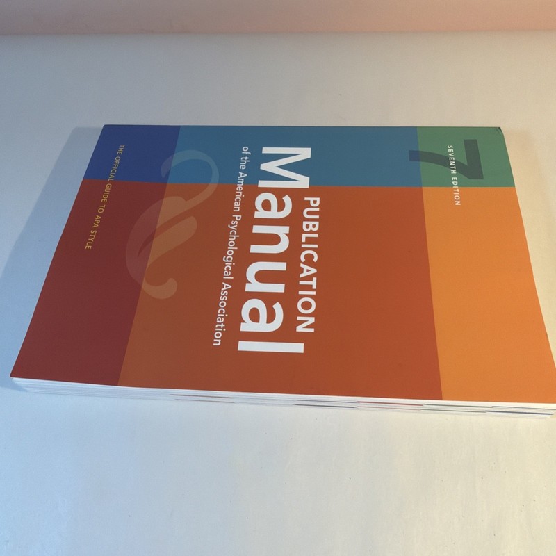 American Psychological Association Publication Manual 7th Edition gallery