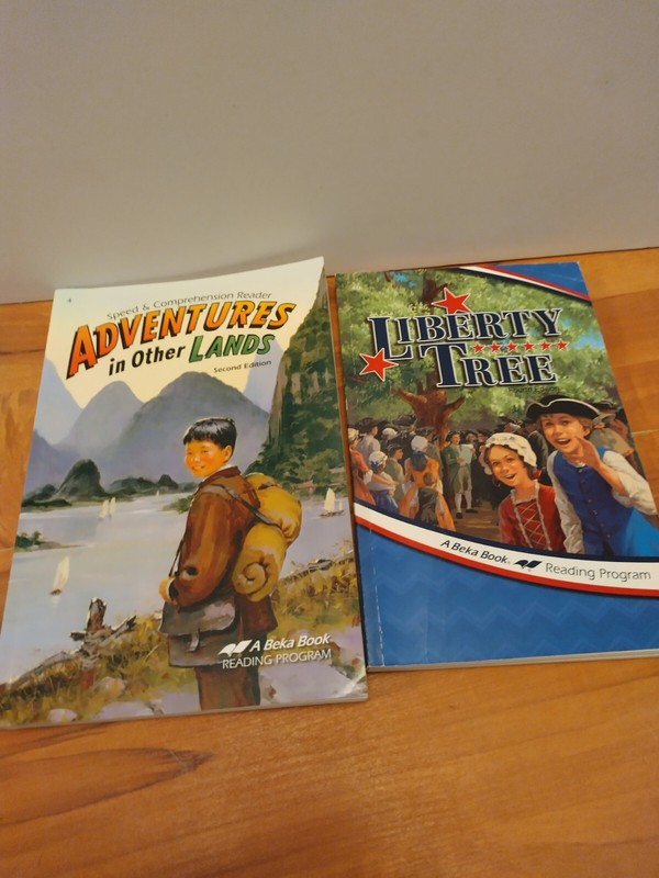 Abeka Lot of 5 Grade 4 Reading Program Adventures in Other Lands, Liberty Tree