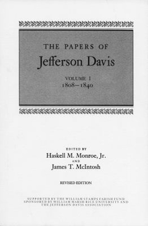 The Papers of Jefferson Davis : 1808-1840 Hardcover Jefferson Dav