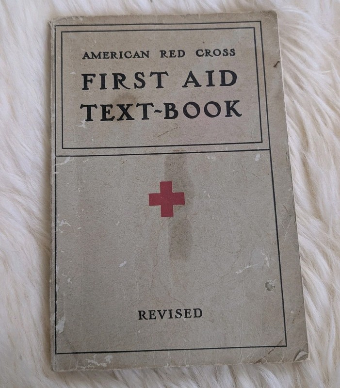 American Red Cross First Aid Textbook Revised 1940 Corrected Reprint Vintage