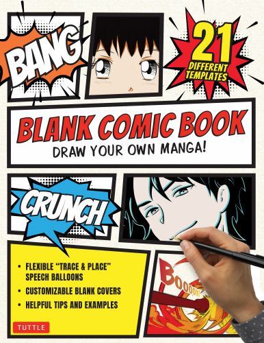Blank Comic Book: Draw Your Own Manga!; 84 Blank Pages of- 0804855870, paperback