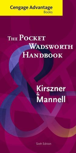The Pocket Wadsworth Handbook, Kirszner, Laurie G.,Mandell, Stephen R., Good Boo