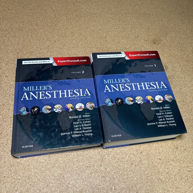 Millers Anesthesia 8th edition Volume 1 & 2: Very Good Condition