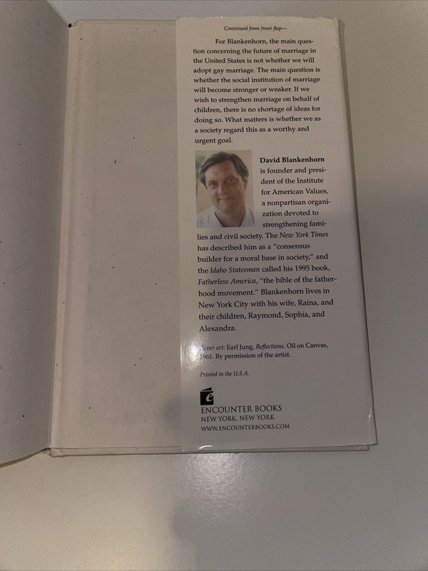 The Future Of Marriage 1st US Edition David Blankenhorn Hardcover Book 2007 gallery