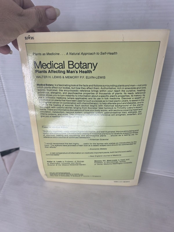 Medical Botany Plants Affecting Mans Health 1977 Vintage Paperback Lewis Wiley gallery